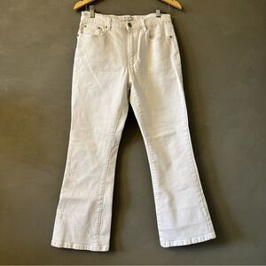 Tory Burch Boot Cut White Denim Pants